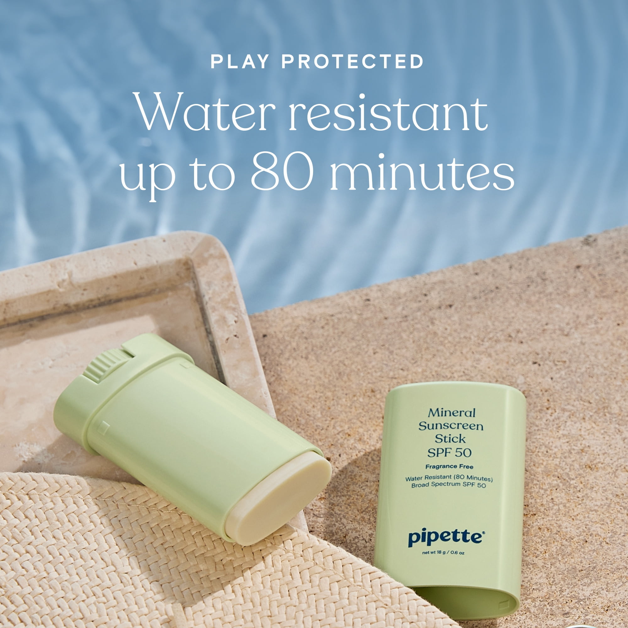 Pipette Mineral Sunscreen Stick Broad Spectrum SPF 50, 0.6 oz