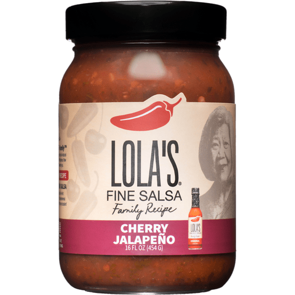 (Pack of 6) Lolas Fine Hot Sauce Salsa Cherry Jalapeño 16 fl oz