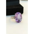 thumbnail image 6 of Beautiful Purple Amethyst 925 Sterling Silver birthstone Ring - Engagement & Wedding Ring - Gemstone Ring, 6 of 6