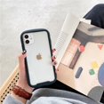 thumbnail image 1 of Clear Transparent Silicone Full-Body Protective Case  – Shockproof, Ultra-Durable Gel TPU Cover (Black,iphone15pro), 1 of 11