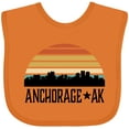thumbnail image 3 of Inktastic Anchorage Alaska Skyline Boys or Girls Baby Bib, 3 of 4