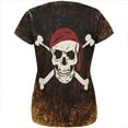 thumbnail image 2 of Jolly Roger Pirate Flag Distressed Grunge All Over Womens T Shirt Multi X-LG, 2 of 2