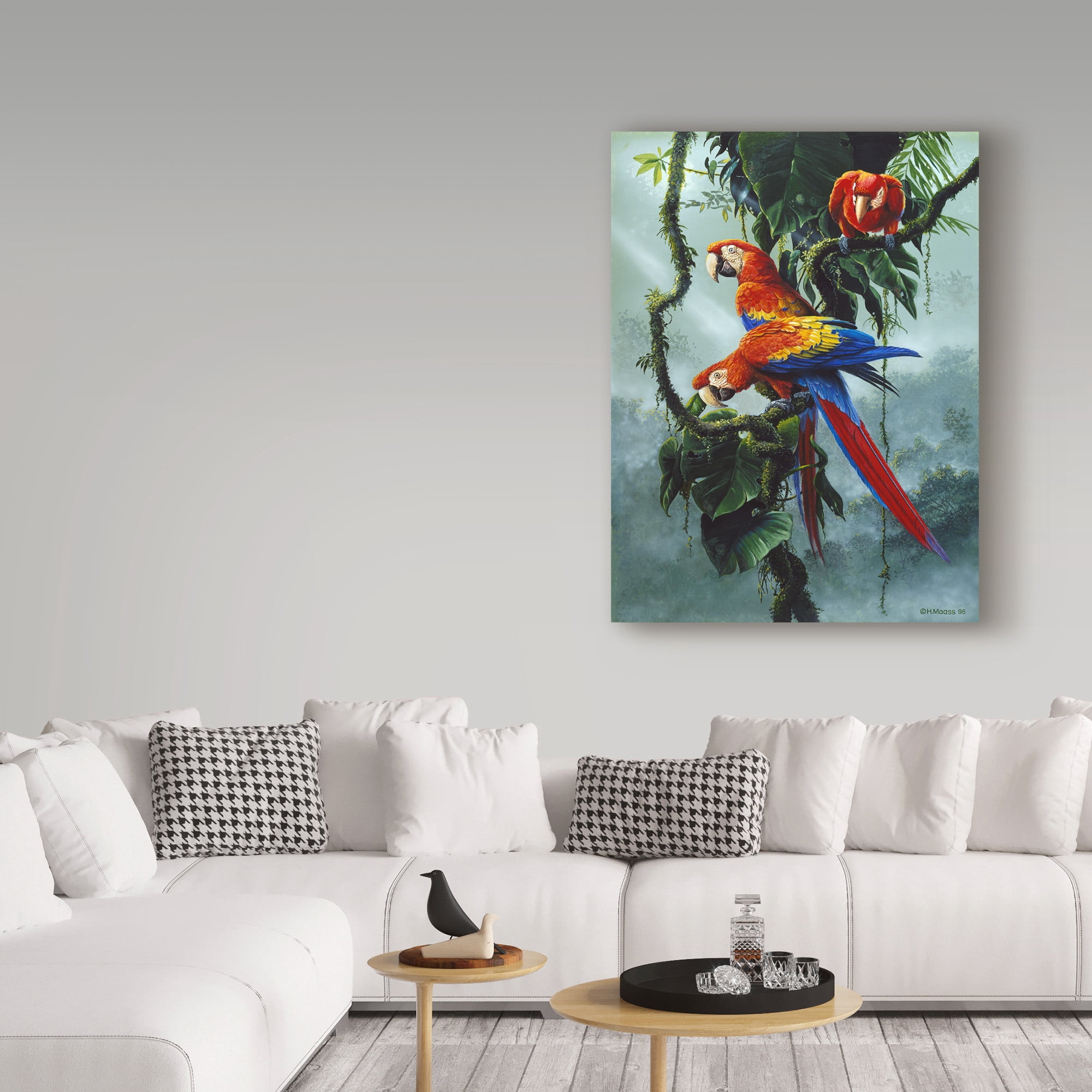 Trademark Fine Art 'Red And Yellow Macaws' Canvas Art by Harro Maass