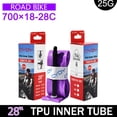 thumbnail image 3 of Cámara de aire ultraligera para bicicleta de carretera de TPU de 25 g y 700 C, 3 of 8