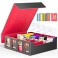 thumbnail image 1 of Caja de almacenamiento de tarjetas coleccionables Flooyes Caja de almacenamiento de tarjetas roja, 1 of 7