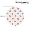 thumbnail image 2 of Sigee Hand Drawn Strawberry for Water-Resistant, Heat-Resistant, Non-Slip Leather Coasters Set, Ideal for Coffee Table, Office, Bar, Home Decor-Round Shape, 2 of 6