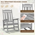 thumbnail image 6 of SERWALL Oversized Outdoor Rocking Chair for Adults, HDPE All Weather Patio Rockers for Porch Garden Lawn, Space Grey, 6 of 10
