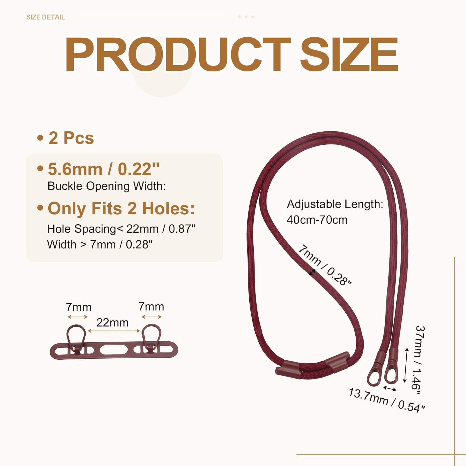 Uxcell 2Set Phone Lanyard (Wine Red) - Adjustable Anti Theft, Phone Strap Crossbody Neck Strap with Tether Tabs Most Smartphones, Fits Travel Essentials