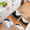 thumbnail image 2 of AIOE 2-Piece Modern Abstract Wave Anti-Fatigue Kitchen Mat Set, 17"x47"+17"x29.5" Non-Slip Kitchen Rugs, Stain-Resistant for Modern & Industrial Decor, 2 of 7