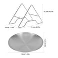 thumbnail image 2 of OFFIGAM Stainless Steel Silver Dinner Plates Set with Stand for Home, 2 of 6