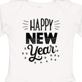 thumbnail image 4 of Inktastic Happy New Year in Hand Lettering Boys or Girls Long Sleeve Baby Bodysuit, 4 of 5