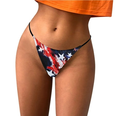 

Sebtyili G String Printed Panties Women s T Back Underpants Comfort Soft Low Rise