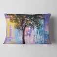 thumbnail image 2 of Designart Couple Walking in Rain - Landscape Printed Throw Pillow - 12x20, 2 of 5
