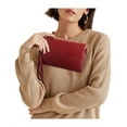 thumbnail image 2 of UTO Crossbody Purse for Women Genuine Leather Wristlet Wallet Clutch Purses Handbag with Detachable Shoulder Strap(Wine Red), 2 of 8