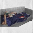 thumbnail image 6 of Scandinavian Soft Flannel Fleece Throw Blanket, Christmas with Present Carrying Goat Traditional Character, Cozy Plush for Indoor and Outdoor Use, 70" x 90", Multicolor, by Ambesonne, 6 of 6