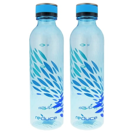 REDUCE  Hydro Tritan Water Bottle with Contoured Lip and Large Mouth to Easily Add Your Favorite Beverages and Ice - Great for All Day Hydration- 40oz, Sky Blue Wing Design