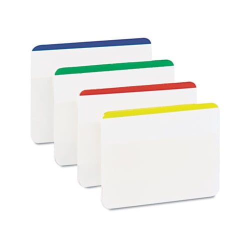 2 and 3 Tabs Lined, 1/5-Cut Tabs, Assorted Primary Colors, 2" Wide, 24/Pack