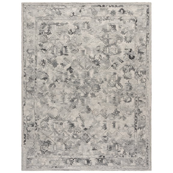 SAFAVIEH Marquee Stewart Abstract Area Rug, Light Gray/Charcoal, 8' x 10'