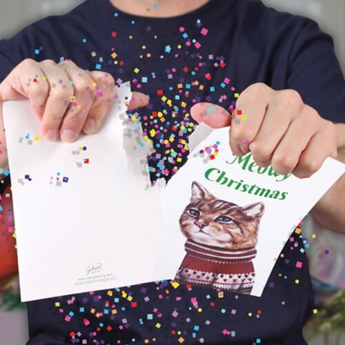 Non-Stop Music Christmas Prank Card Glitter Bomb -