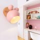 thumbnail image 2 of Lámparas de pared interiores Lámpara de noche de dormitorio nórdico personalidad creativa niños simple macaron madera lectura luz luz pasillo decoración lámpara de pared - Luces de pared rosa, 2 of 6