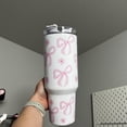 thumbnail image 2 of Coquette Bows 40oz Tumbler: Girly Stainless Steel Quencher, 2 of 3