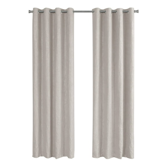 Curtain Panel 54"W X 84"L Grommet Bedroom Kitchen Micro Suede Beige