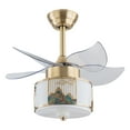 thumbnail image 3 of 23in 6 Gears Modern Chandelier Ceiling Fan with Light,5 Fan Blades LED Hanging Light Fixture with Remote 3000K, 4500K, 6000K, 3 of 18