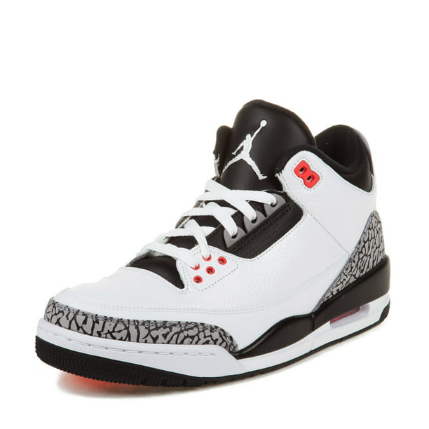 Air Jordan - Nike Mens Air Jordan 3 Retro White/Black-Cement Grey ...