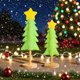 thumbnail image 1 of Árbol de Navidad de Mesa de Madera | Adornos de Madera Maciza | Decoración Navideña Artesanal | Decoración de Escritorio Duradera | Idea de Regalo Festiva | 1 Árbol de Navidad, 1 of 5