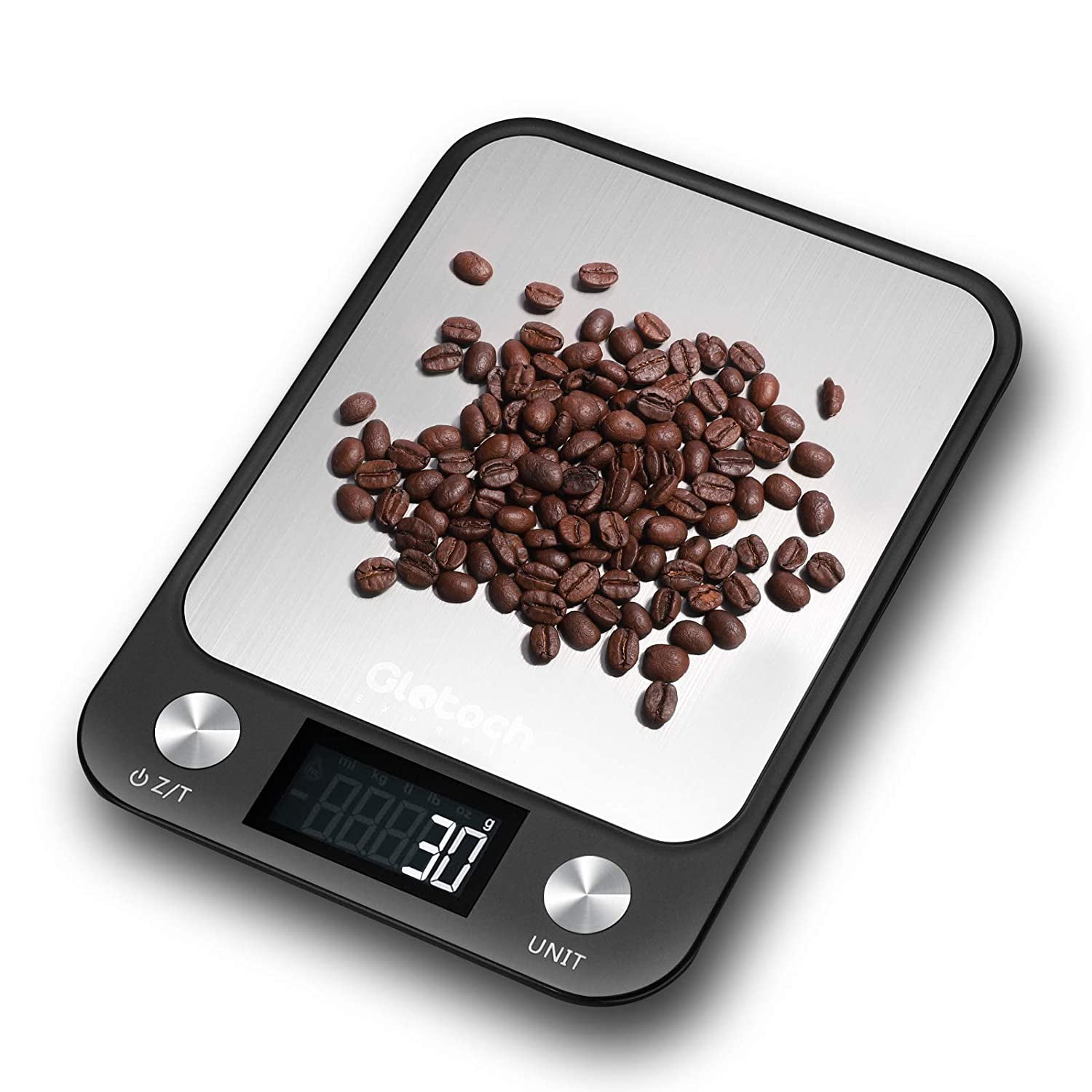 botón táctil aviso sobrecarga Balanza de Cocina Desayuno pantalla LCD vidrio de seguridad apagado automática 1 gr medicíón 5 kg Beurer KS19 auto tara