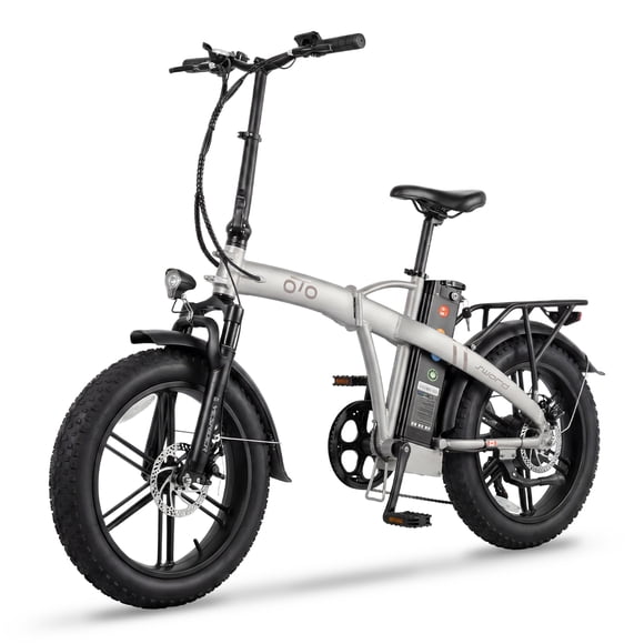 Sword 20" Folding Electric Bike for Adults | 125 km Range, 750W Peak Motor, 4" Fat Tires, UL Certified Battery - Champagne White