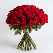 50 Fresh Red Roses Bouquet  Ideal for Mothers Day, Anniversaries, or Romantic Gifts - Next Day Delivery Available