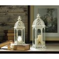 thumbnail image 2 of Zingz & Thingz Distressed Vintage Style Large Candle Lantern - 19.75" - White, 2 of 4