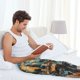 thumbnail image 5 of Balery Whimsical Cats Night Cafe Pantalones de pijama para hombre, pijama ultraligero, pantalón de descanso-X-Large, 5 of 6