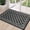 Black-2'8" x 4' (Rectangular), variant on Indoor Door Mat 24''x36'' Non Slip Front Welcome Mats Washable Shoe Dirt Trapper For Entryway Low Profile Kitchen Carpet Entrance Hallways Dogs