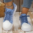 thumbnail image 6 of Sopiago Cute Sneakers Women's Platform Casual Lace Up Sneakers, Wide Width Available Blue,37, 6 of 6