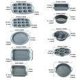 thumbnail image 2 of YujiCraft High Temperature Resistant Non-Stick Silicone Cake Mold and Muffin Cup, Reusable Baking Pan for Easy Release,I, 2 of 8