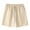 Beige, variant on Timegard Shorts Men Summer Casual Solid Color Drawstring Elastic Waist Work Office Lightweight Shorts