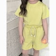 thumbnail image 4 of BOOMNY Toddler Girls 2 Peice Pajamas Sets Soft Short Sleeve Sleepwear Tops Shorts Pjs Set for Kids Cozy Loungewear Homewear, 4 of 4