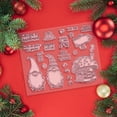 thumbnail image 3 of 3 juegos de sellos y troqueles navideños con bonito Papá Noel con sombrero navideño para hacer tarjetas y álbumes de recortes, 3 of 7