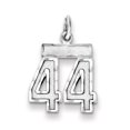 thumbnail image 1 of 925 Sterling Silver Number 44 Necklace Charm Pendant Charms, 1 of 6
