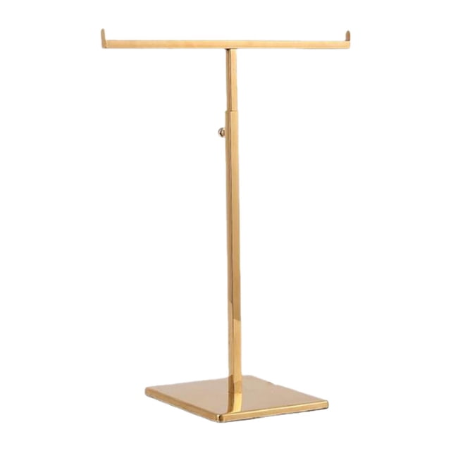 DOLITY Bag Display Stand Adjustable Necklaces Organizer for Countertop Props Office Gold