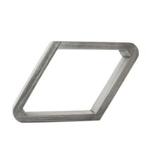 GSE Games & Sports Expert Deluxe Solid Wood 9-Ball Diamond Billiard Pool Ball Rack for 2-1/4" Pool Balls - Brushed Gray