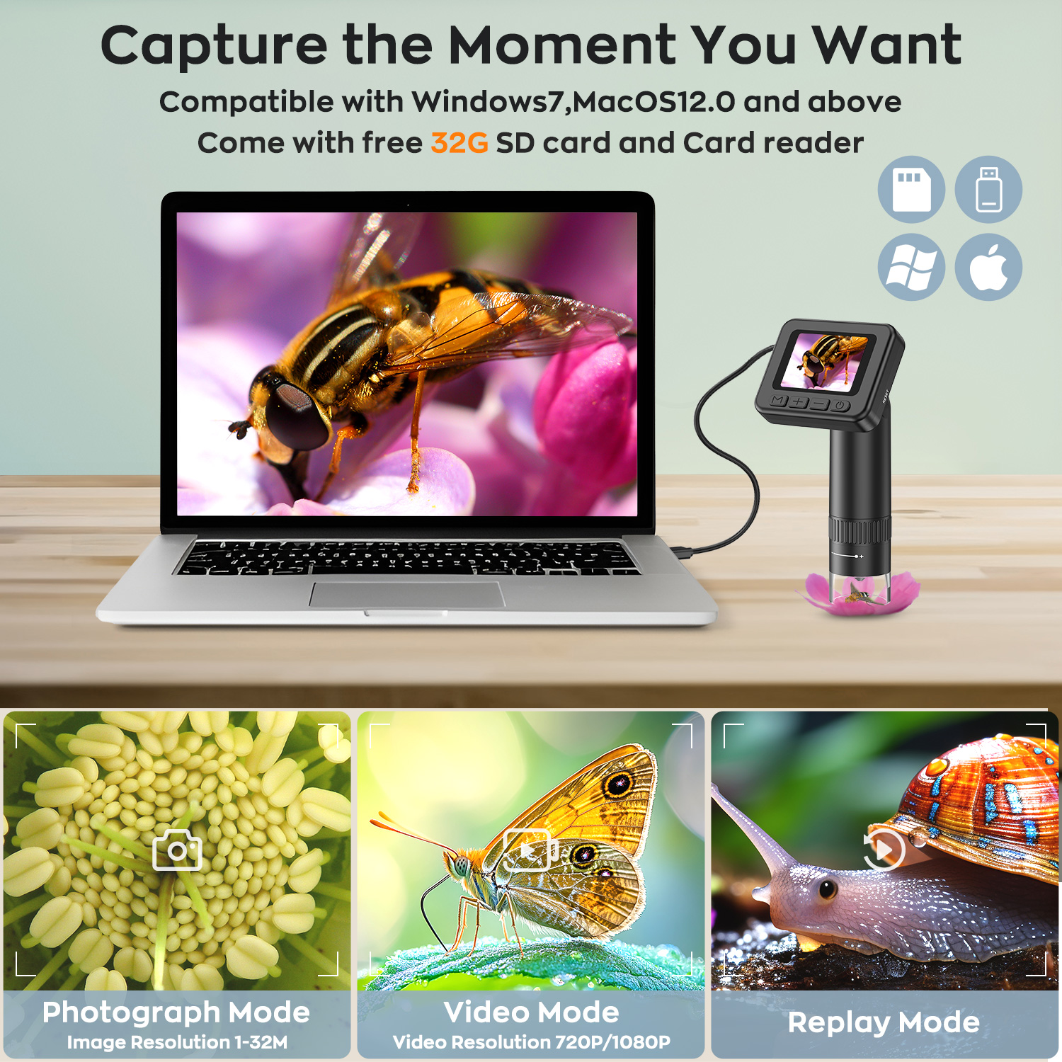 Hutact Handheld Digital Pocket Microscope photo 2