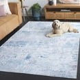 thumbnail image 5 of SAFAVIEH Malibu Fredrick Distressed Polyester Area Rug, Gray/Light Blue, 8' x 10', 5 of 13