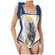 thumbnail image 4 of Trajes de baño de una pieza para mujer, moda para mujer, estampado retro, bikini ajustado, traje de baño de una pieza para mujer, traje de baño de gasa con sobrefalda, traje de baño para mujer, 4 of 7