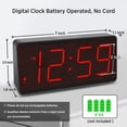 thumbnail image 2 of Reloj digital Peakeep que funciona con pilas y alarma para dormitorios, 2 of 7