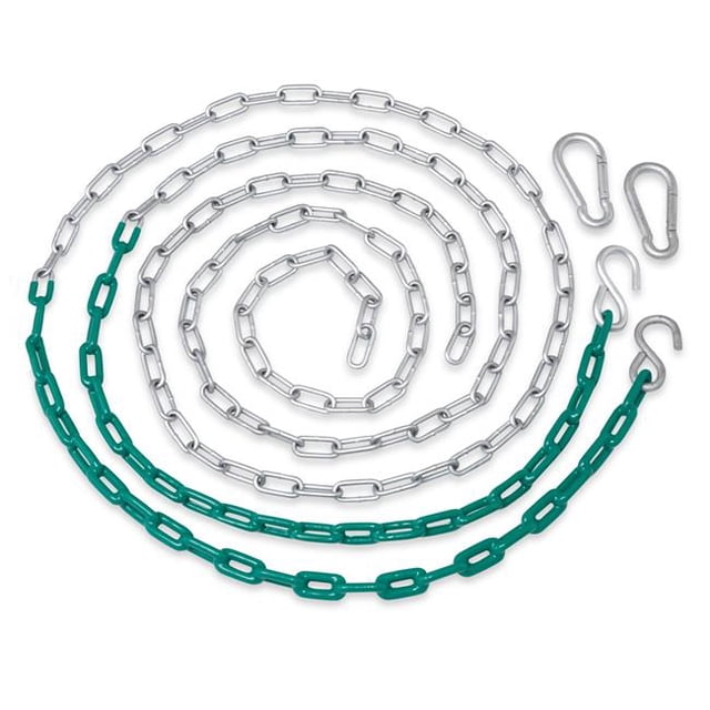 Vinyl Coated Chain, Green - Set of 2