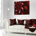 thumbnail image 2 of Designart Multicolor Symmetrical Fractal Flower - Floral Throw Pillow - 16x16, 2 of 4