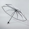 thumbnail image 3 of Online Celebrity Thickened Fashion Transparent Umbrella. Manual Portable Folding Umbre y10268, 3 of 6